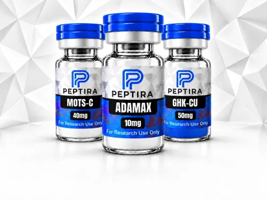 Peptira MOTS-C, ADAMAX and GHK-CU research vials