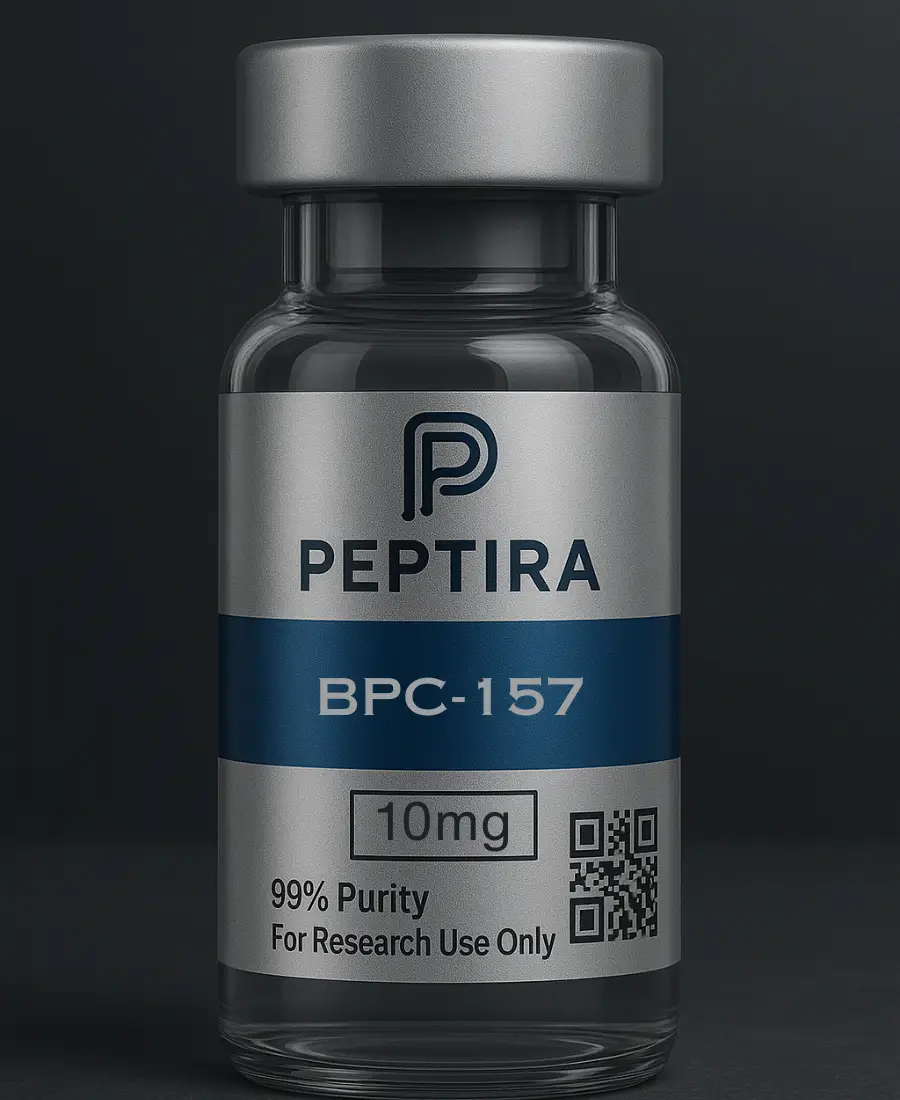 Peptira BPC-157 (BPC-10) peptide vial – research use, ≥99% purity, third-party tested