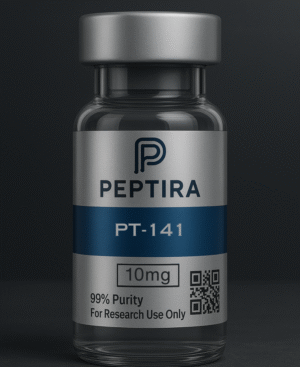Peptira PT-141 peptide vial – research use, ≥99% purity, third-party tested